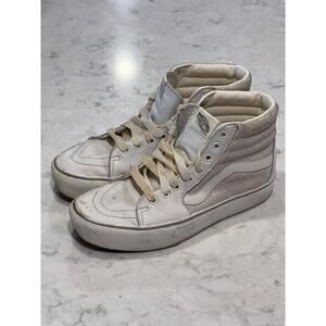 Vans Women’s Skate Board Lace Up Canvas Active High Top Sneakers Size‎ 9 White
